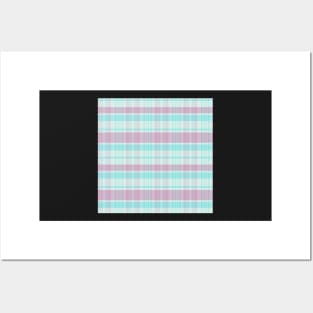 Pastel Aesthetic Calan 2 Hand Drawn Textured Plaid Pattern Posters and Art